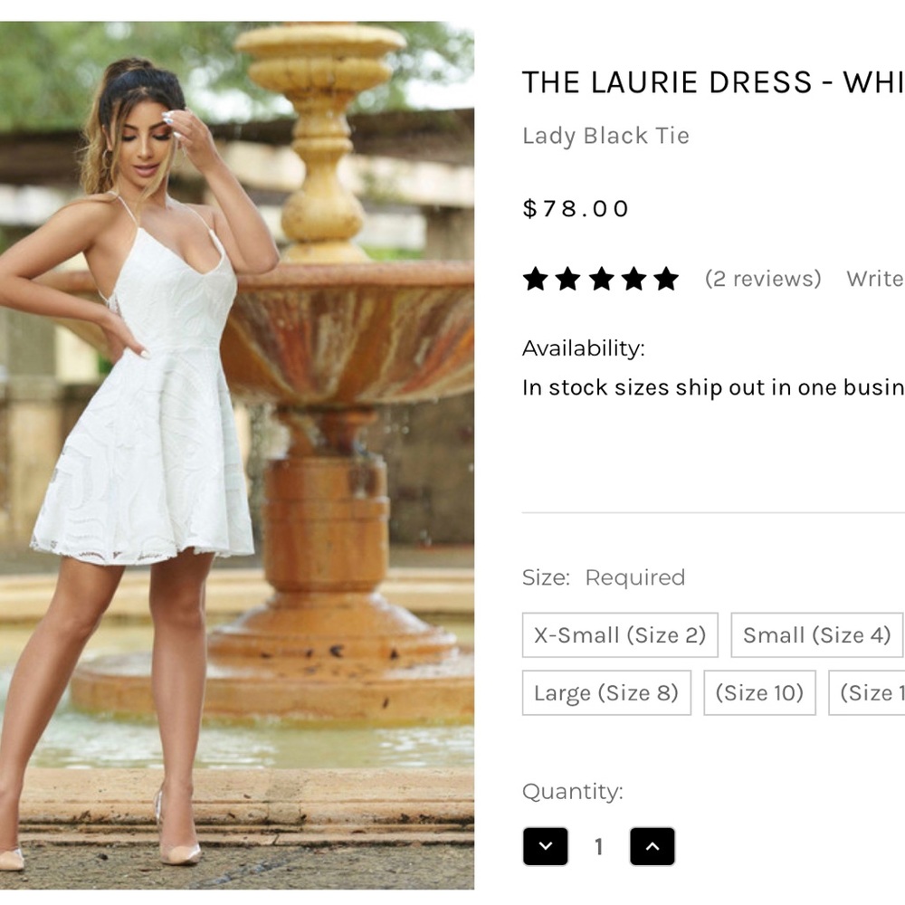 Laurie dress lady black tie